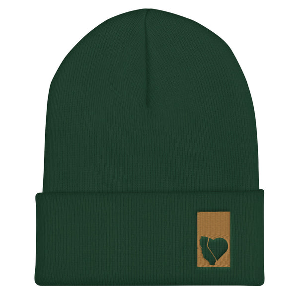 CA Heart Tag // Cuffed Beanie